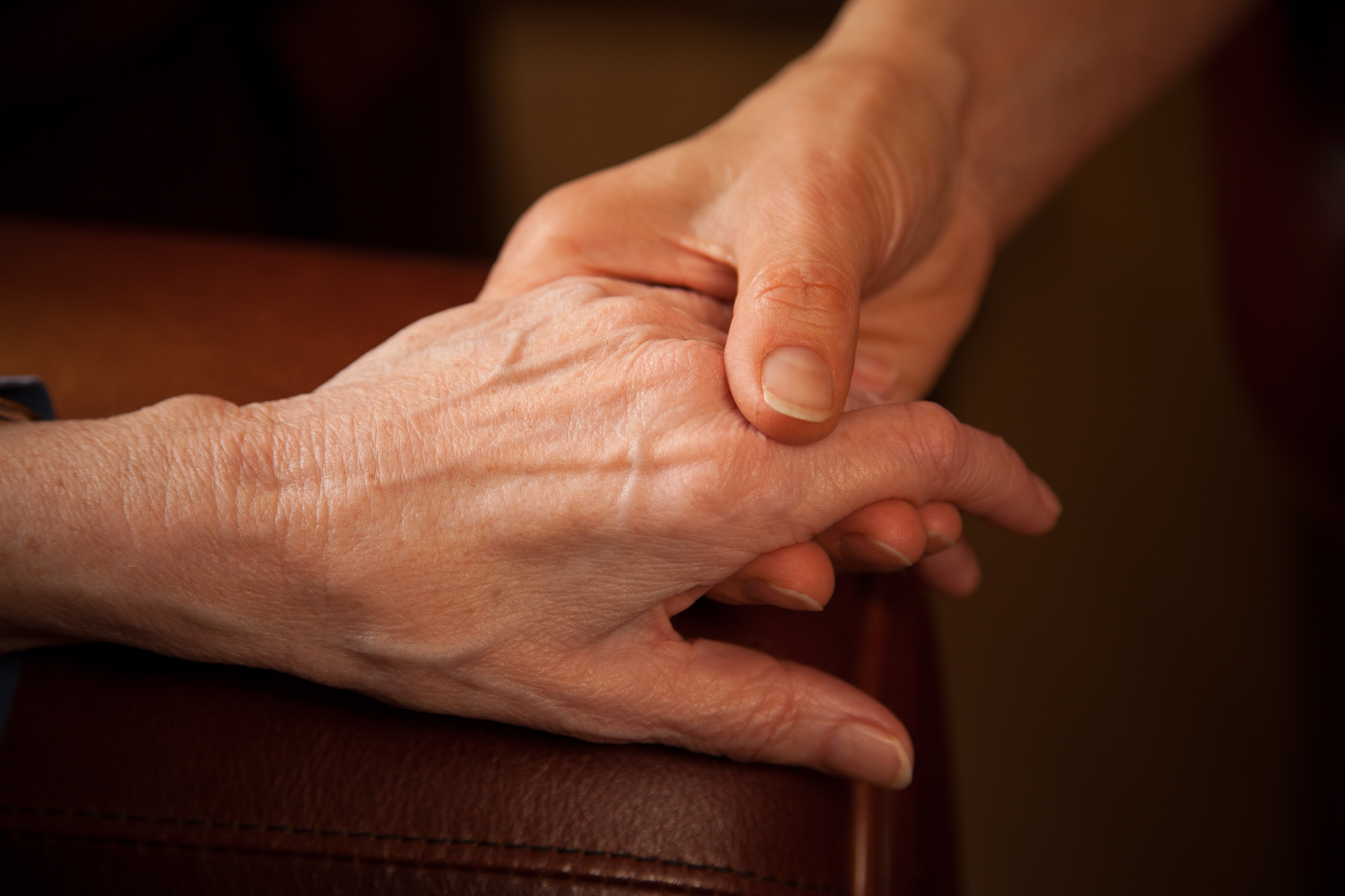 hand holding dementia 