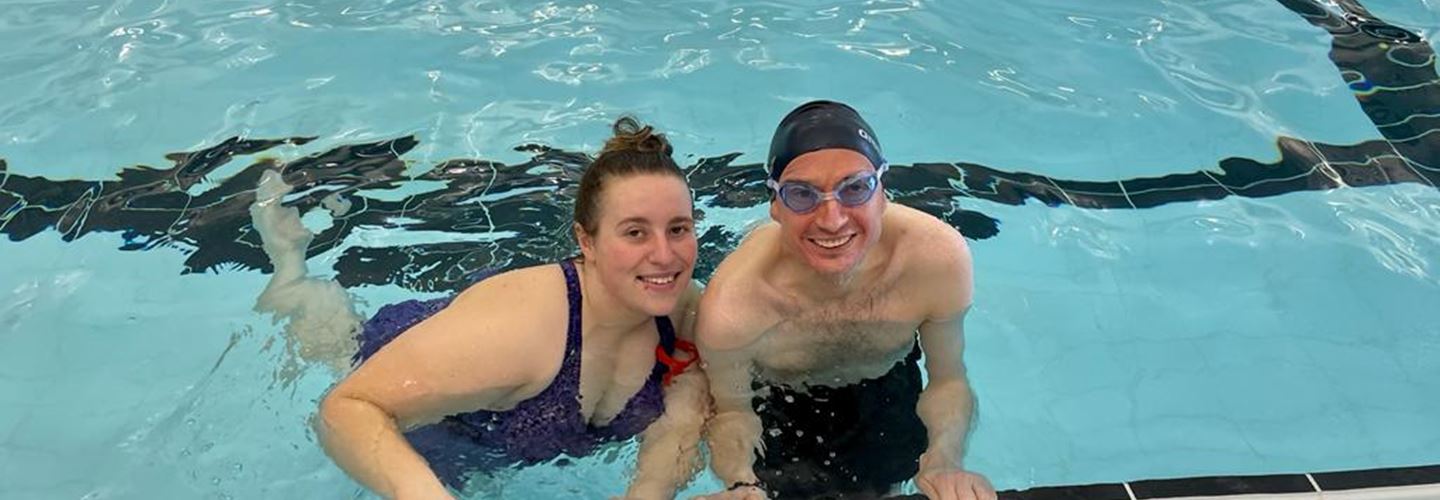 Supported swimming at Grange Paddocks for less-abled people
