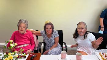 Care Assistants celebrating the Queen's Platinum Jubilee